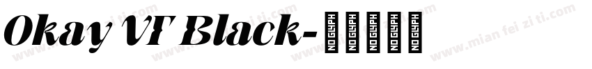 Okay VF Black字体转换